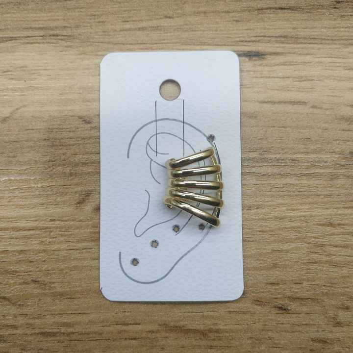 Серьга-кафф Mini 5 колец в одном металл золотистый