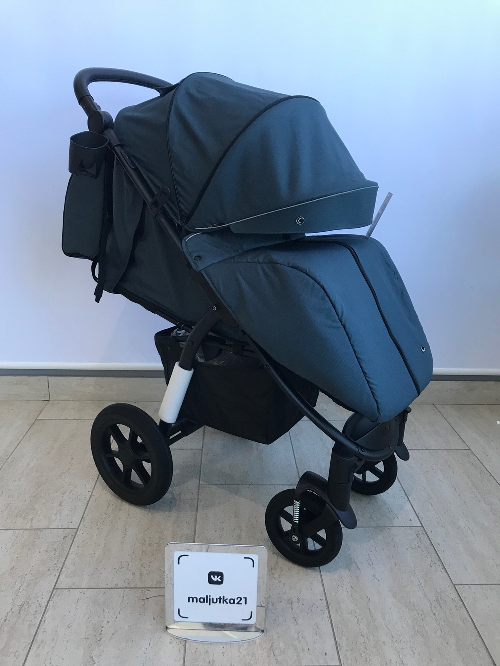 Коляска детская прогулочная арт.BG 114-4 MODEL CROSS AIR цвет Синевато-серый