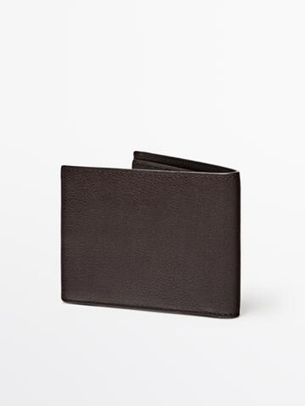 Massimo Dutti Кошелек из кожи наппа, коричневый