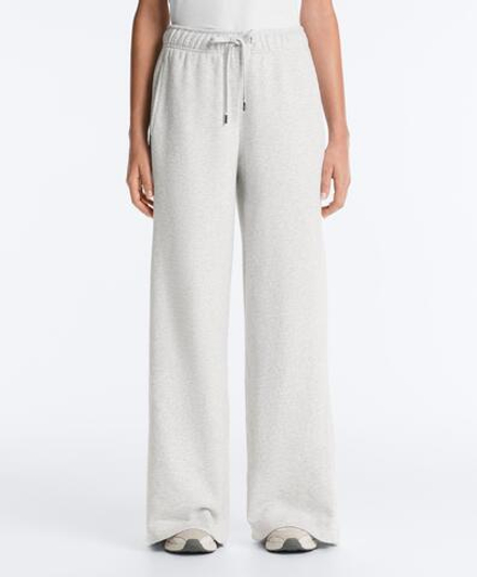 OYSHO Прямые брюки из меланжевой хлопчатобумажной ткани, светло-серый меланж