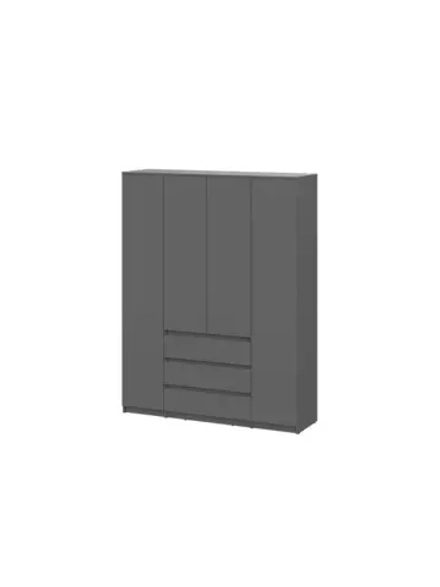 Шкаф для одежды распашной Графит серый 160х46х205 см