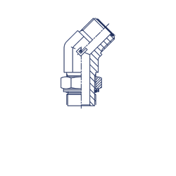 Штуцер FMH45 D08-10 ORFS 11/16 - BSP 3/8