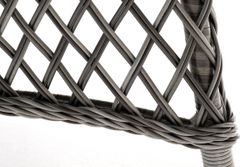 "Эспрессо" плетеный круглый стол, диаметр 150 см, цвет графит