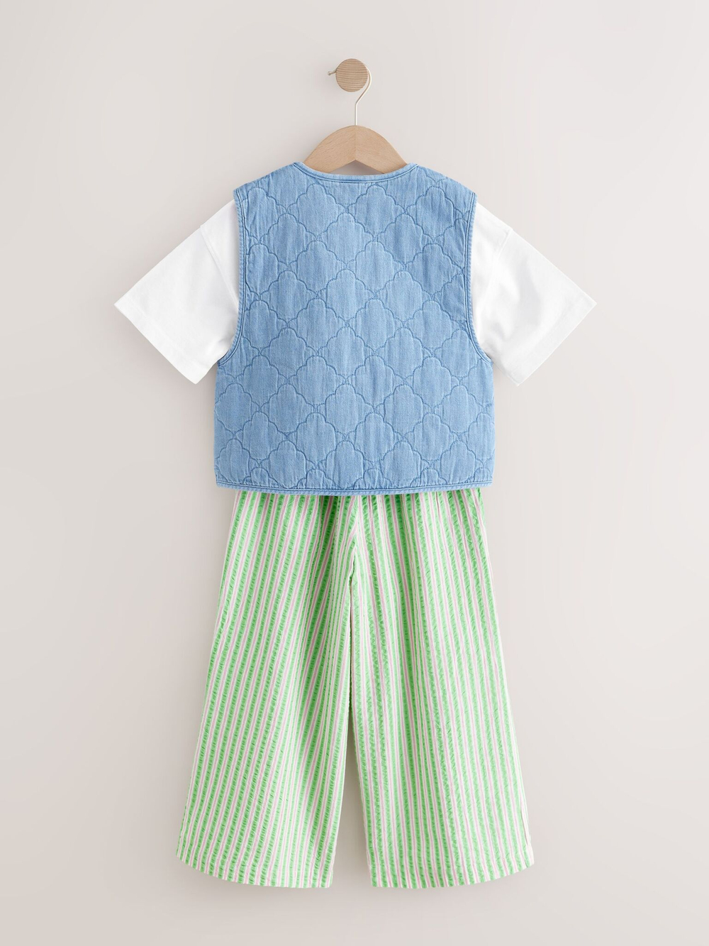 Комплект из трех предметов для девочки Next E47-980, Синий, Зеленый, Белый