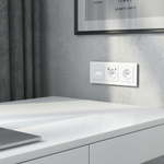 Накладка для двойной розетки Еthernet RJ-45 (белый акрил)