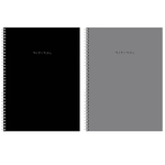 Тетрадь А4, 120 л., BRAUBERG, гребень, клетка, матовая ламинация, "Minimal Classic", 405640