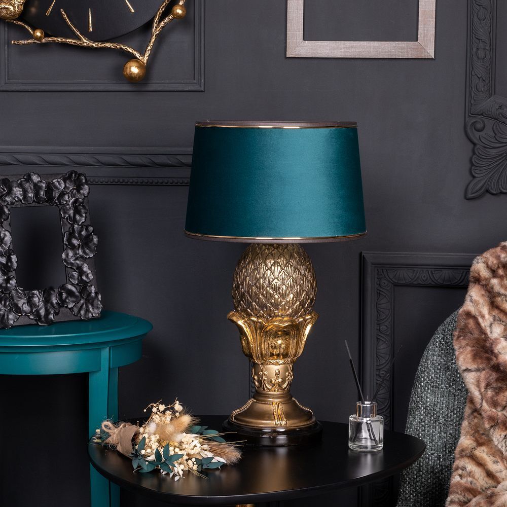 Настольная лампа Источник Энергии Бронза с абажуром Тюссо Мурена