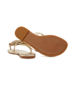 Кожаные вьетнамки MILLER PAVE TORY BURCH - золотой(153708)