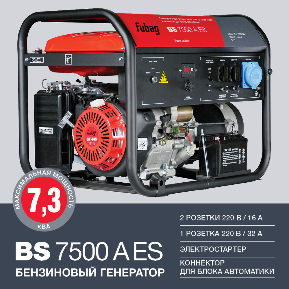 Бензиновый генератор FUBAG BS 7500 A ES