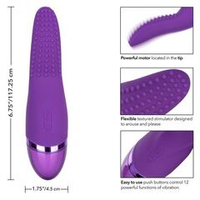 Фиолетовый вибромассажер 17,25см с шишечками California Exotic Novelties Aura Tickler SE-0735-30-3