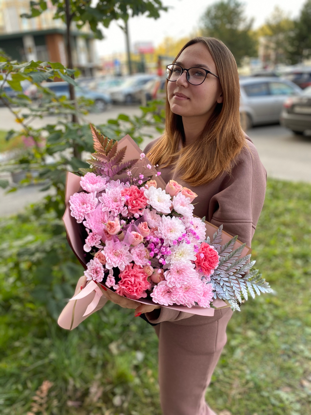 Букет цветов Ягодный зефир XS