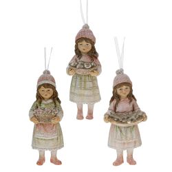 GAEM Фигурка декоративная подвесная "Девочка", L5,5 W4 H12 см, 3в.