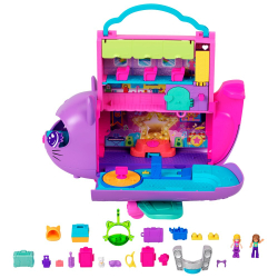 Polly Pocket - Кошка-самолет с двумя куклами + аксессуары HWP19 / артикул   HWP19  / GTIN 194735217779
