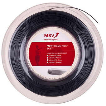 Струны теннисные MSV Focus Hex Soft (200 m) - black