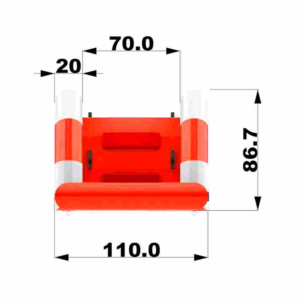 Надувная лестница для бассейна из ПВХ с бассейном, красный, 1.82*1.1*0.87 м