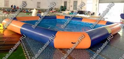 Квадратный надувной бассейн "Зебра" 4*4*0.5 м