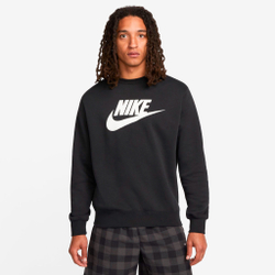 Мужская кофта теннисная Nike Sportswear Club Back Graphic Sweatshirt Men - Black