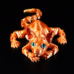 Подвижный рыжий кот Сфинкс, игрушка антистресс