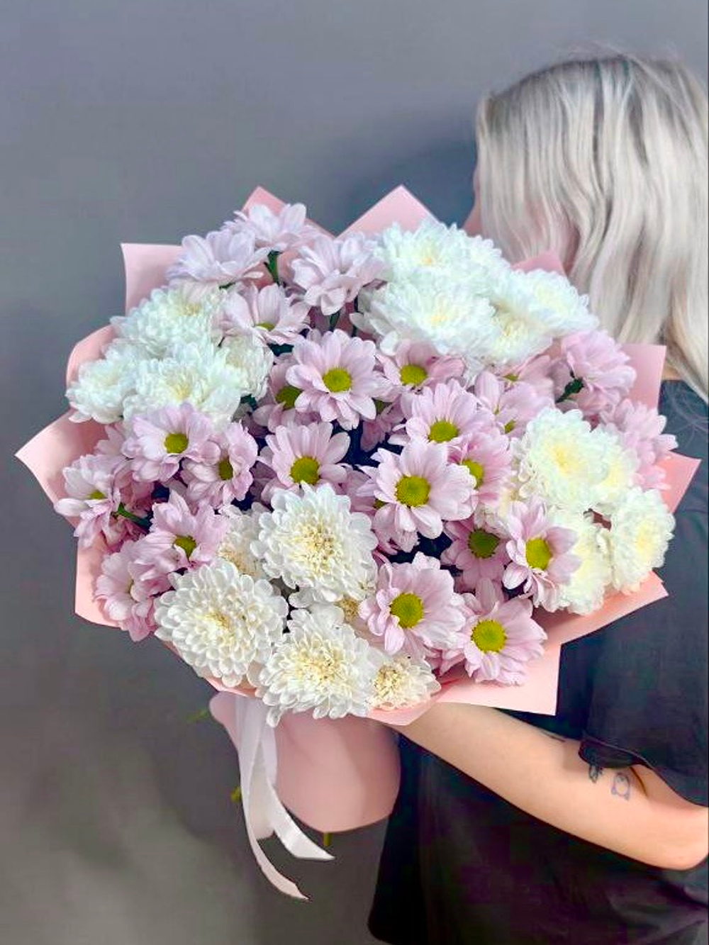 Букет из 9 кустовых хризантем