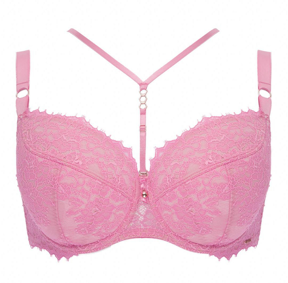 Бюстгальтер French Kiss с чашкой +size на тонком поролоне (Размер: 75K) (Цвет: розовый)