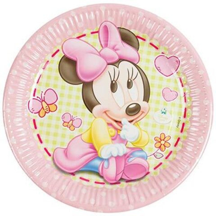 Тарелки большие Малышка Минни, 8 штук