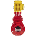 Wedge gate valve 30c939r red Elephant-GGG50-EPDM-F4-RED PSI232 class 150 T≤230-248°F flange connection, with rubber lined wedge EPDM, electric actuator Elephant MT-380, 380V