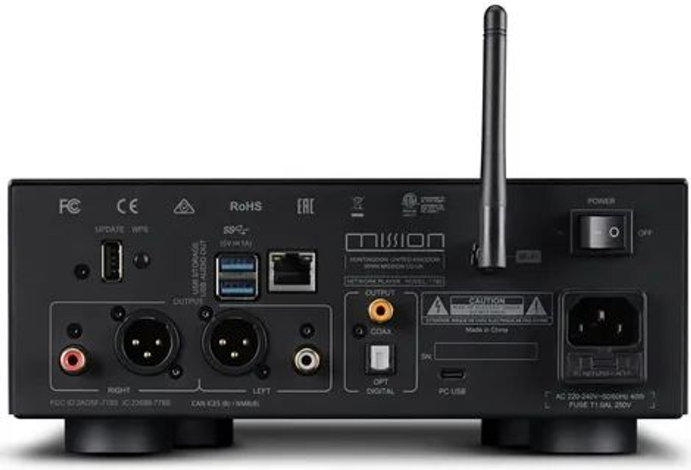 MISSION Сетевой проигрыватель 778S Другая, Wi-Fi, черный