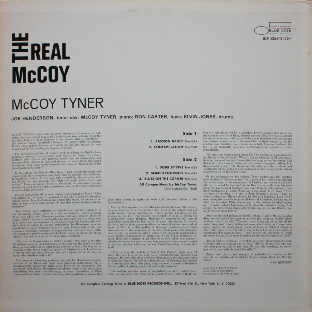 McCoy Tyner / The Real McCoy (LP)
