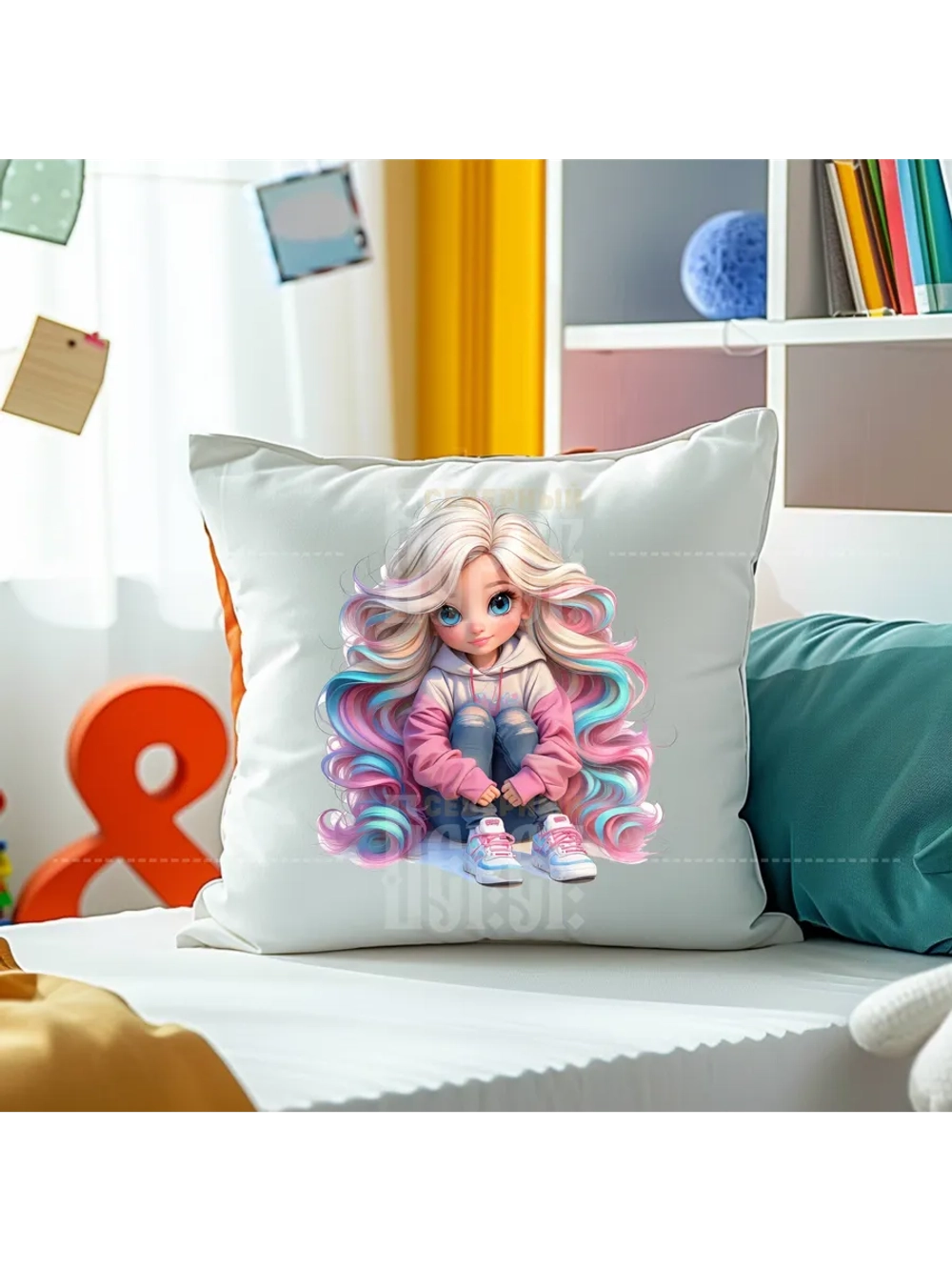 Термонаклейка на одежду, термопринт Кудряшка