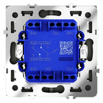 Проходной переключатель встраиваемый VOLTUM S70 двухклавишный 10А, (черный матовый)