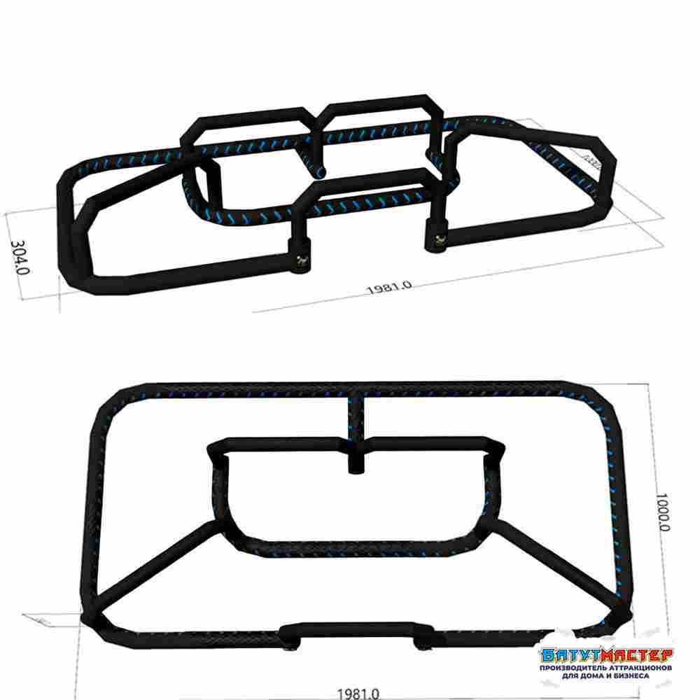Надувная трасса «Профи-трек» для электромобилей, 20×10×3 м