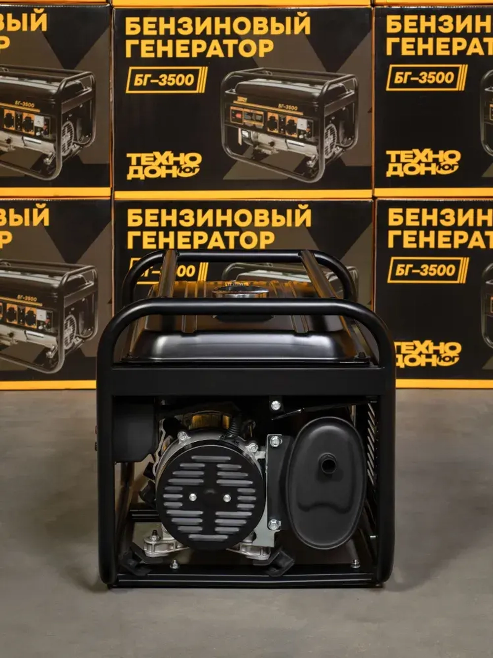Генератор бензиновый электрический Техно-Дон БГ-3500 ( 3,0 кВт-3,5 кВт 50 Гц, 6.5 л.с, Ручной стартер) электрогенератор