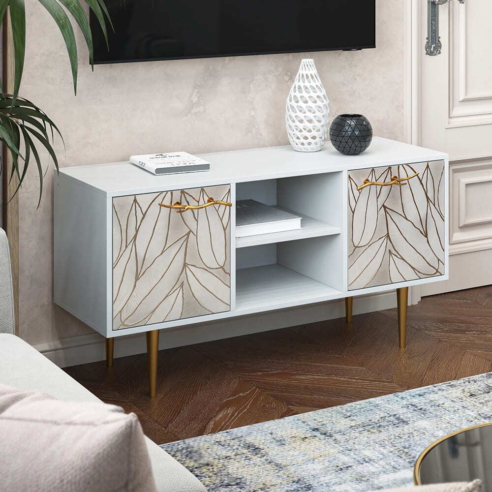 Тумба под ТВ Арт 117см Стайл Айс Голд