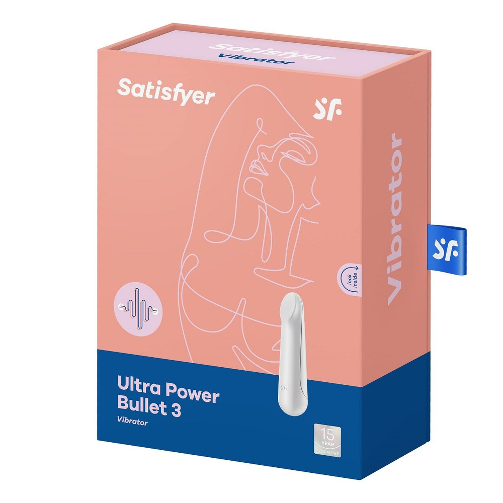 Мини-вибратор Satisfyer Ultra Power Bullet 3, белый, вибрация