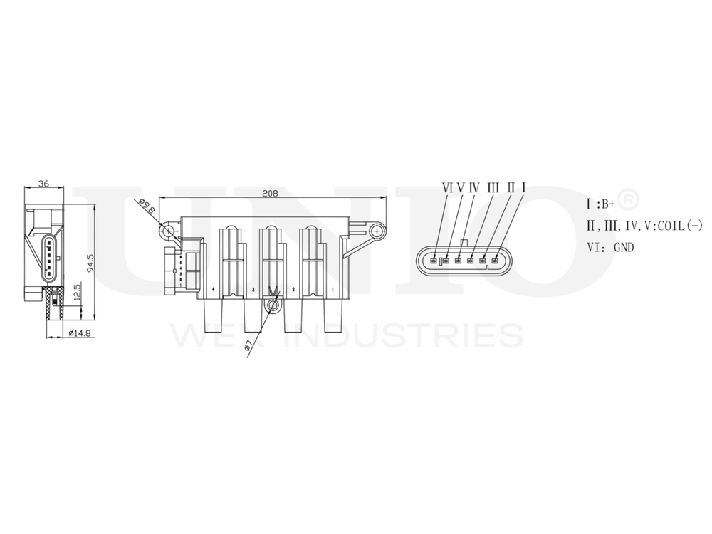 Катушка зажигания UNIO IGC-20011