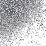 Конфетти фольга Цилиндр, Серебро, Металлик, 0,2 см, 20 г. ВВ