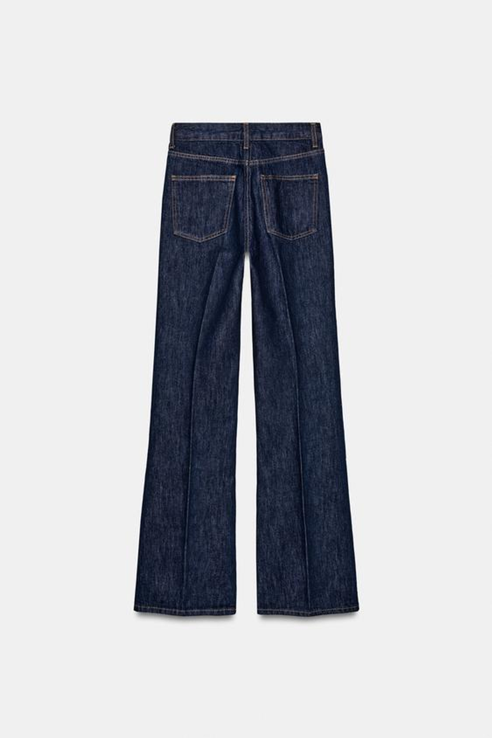 ZARA ДЖИНСЫ FLARE С ВЫСОКОЙ ПОСАДКОЙ — ZW COLLECTION, СИНИЙ