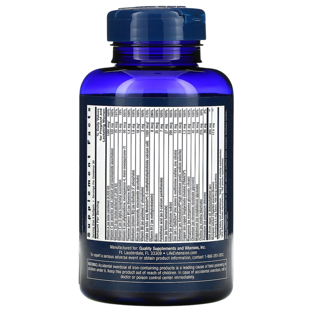 Life Extension Prenatal Advantage 120 softgels, Витамины для беременных