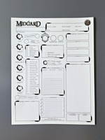 Листы персонажа D&D, многоразовые, ламинированные, Midgard