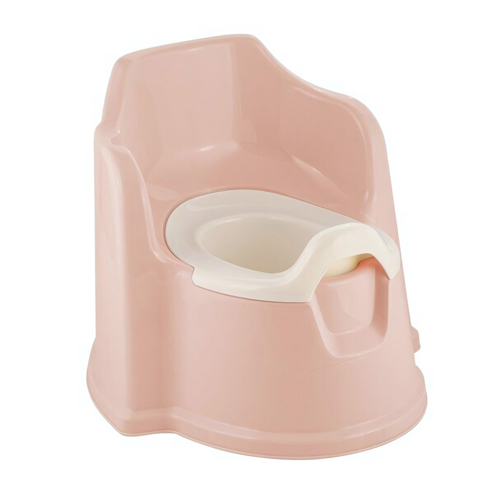 Горшок детский с высокой спинкой Lalababy Protect Me розовый зефир