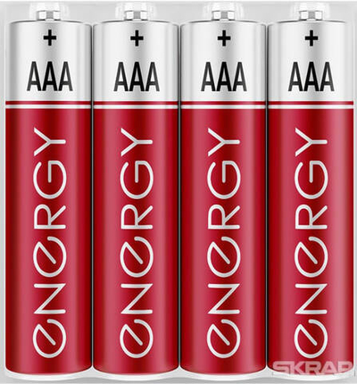 Батарейки солевые ENERGY R03/4S (ААА) мизинчиковые, в спайке 4 шт