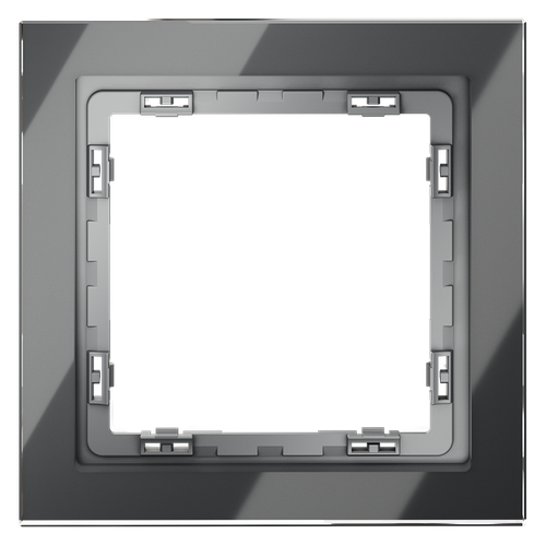 Рамка стеклянная на 1 пост, (графит, стекло) Voltum S70 VLS110107