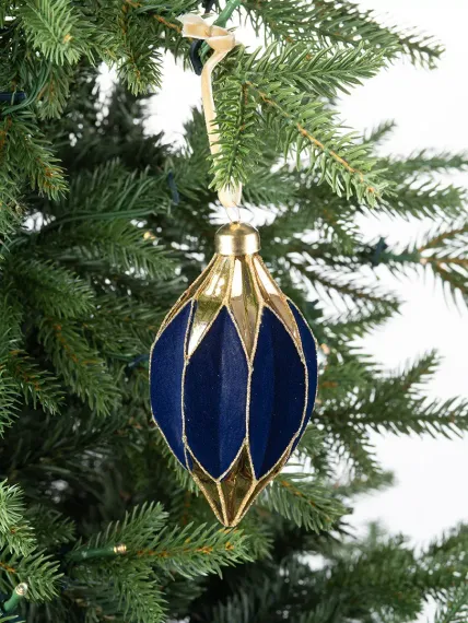 Винтажная стеклянная олива Медичи h-11 см., 1 шт., Karlsbach (132400)