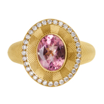 Кольцо с Турмалином и Бриллиантами, R0084-0/2