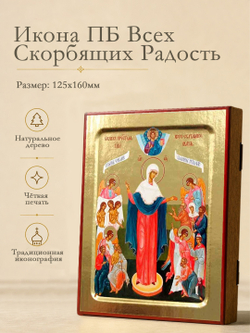 Икона Пресвятой Богородицы, Всех Скорбящих Радость на дереве: 125 х 160 (Синопсисъ)