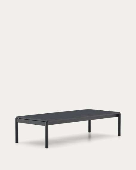 Журнальный столик Sorells из серого алюминия 63 x 149 см