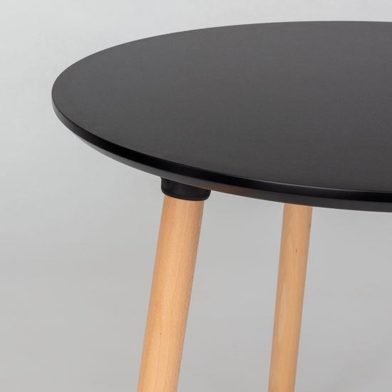 Обеденный стол Copine 80 см меламин черный | Купить в StoreForHome.ru