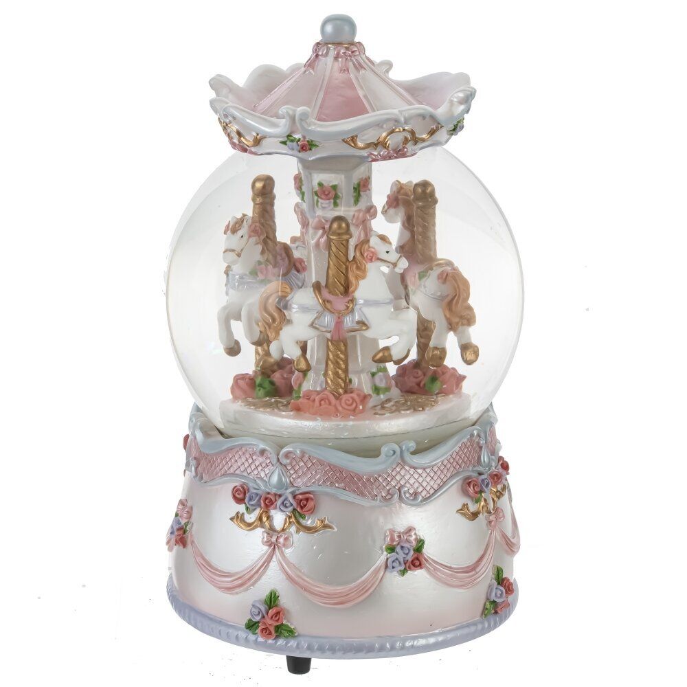GAEM Фигурка декоративная в стекл шаре "Карусель" (ключ,муз, движ), D10 см, L9,5 W9,5 H17,5 см, 2в.