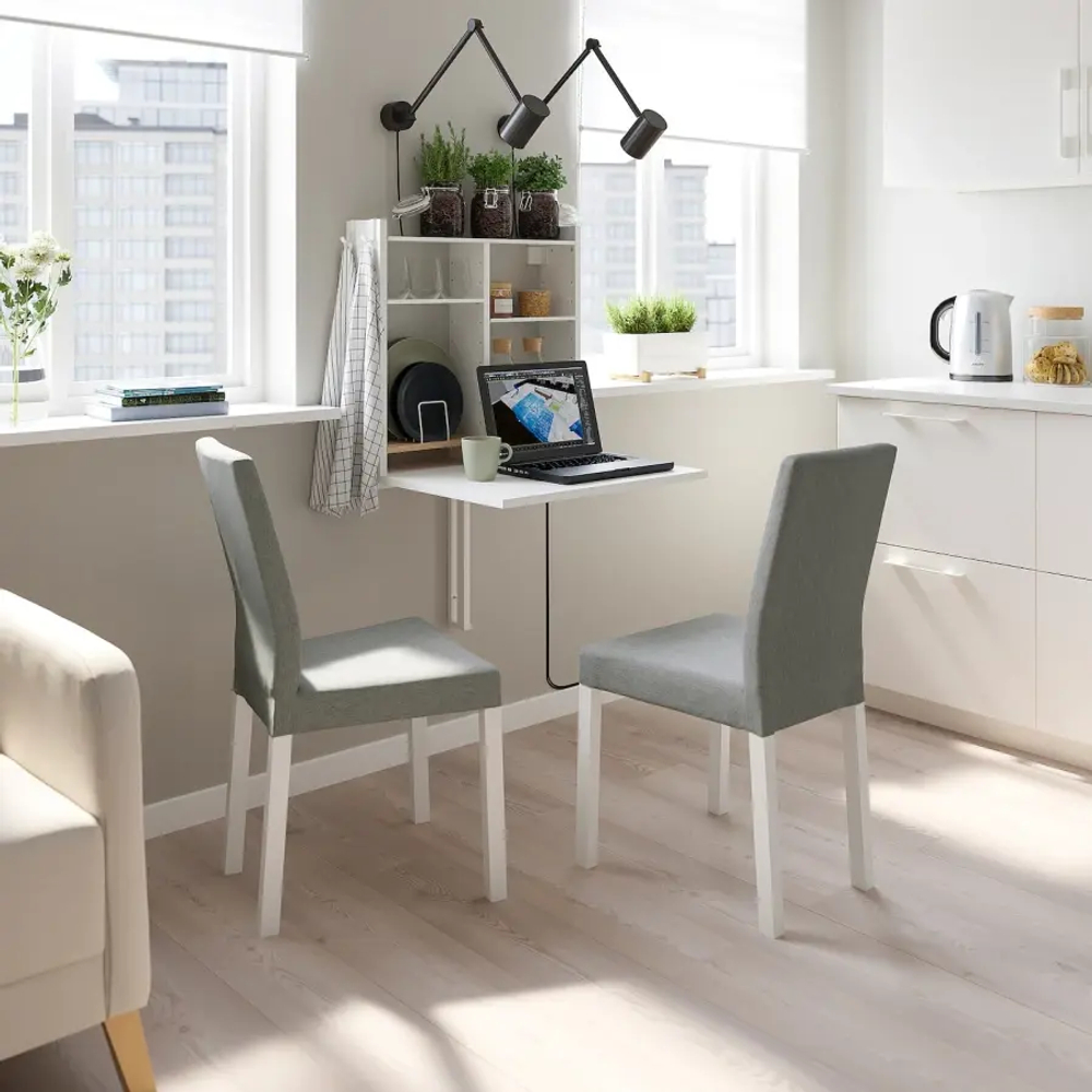Набор кухонных столов - MELLTORP/KÄTTIL IKEA/МЕЛЛЬТОРП/НОРБЕРГ/КЕТТИЛЬ ИКЕА, 129х41х10 см, белый/черный