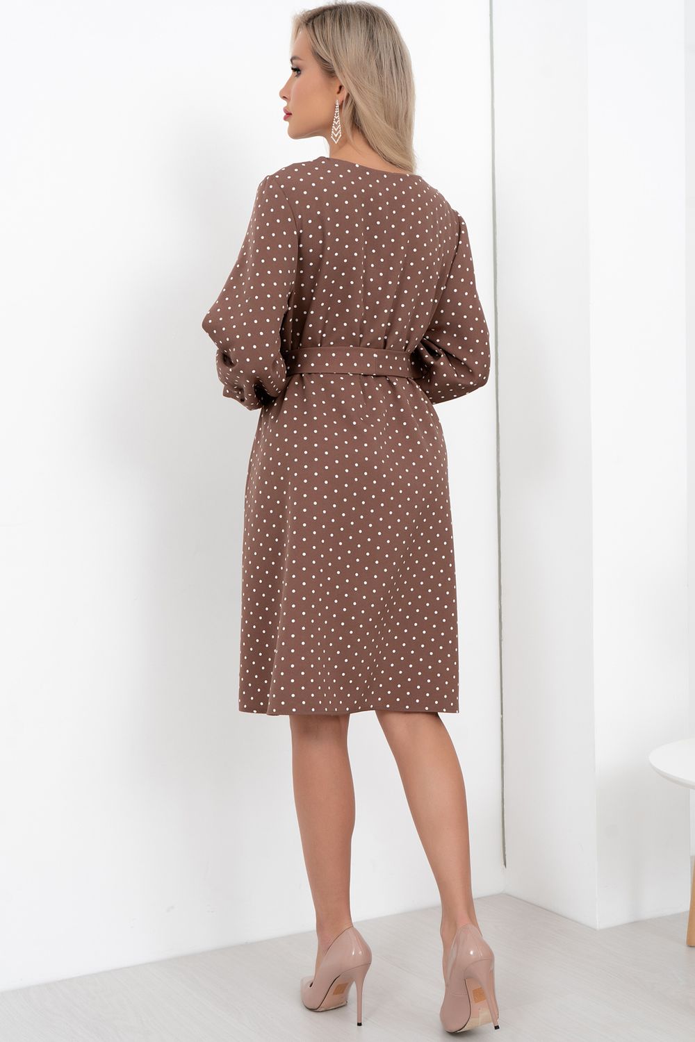 Платье Карина (бежевый/горох) Р11-2004/2 Nikol